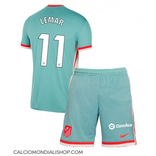 Maglie da calcio Atletico Madrid Thomas Lemar #11 Seconda Maglia Bambino 2024-25 Manica Corta (+ Pantaloni corti)